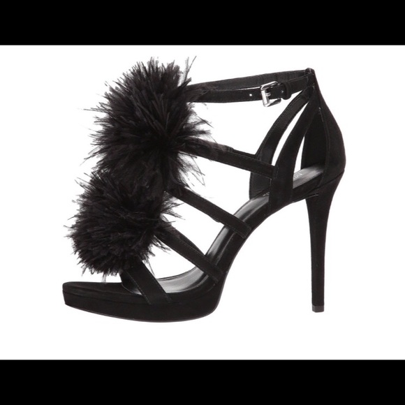 MICHAEL Michael Kors Shoes - MICHAEL Michael Kors Fara Black Suede Pom Pom shoe